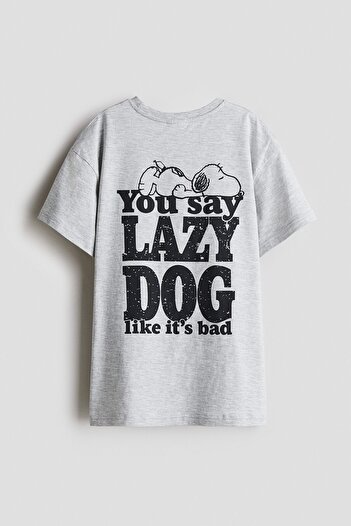 H&M Pamuklu ve Baskılı Pijama Takımı