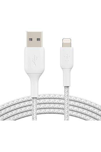 Belkin Braided Lightning Cable (Boost Charge Lightning to USB Cable for iPhone, iPad, AirPods) - MFi