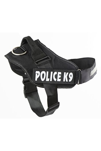 Ropet Ham pentru caini Police K9, marimea L, 60-80 cm, Negru