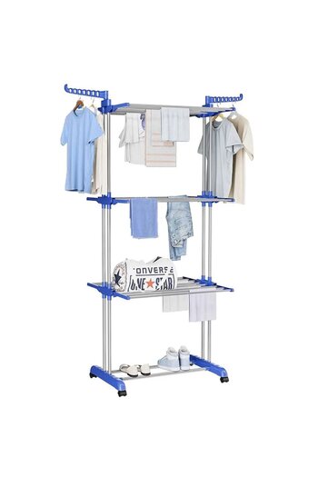 HOZRO Foldable Vertical Dryer, Blue, 170cm