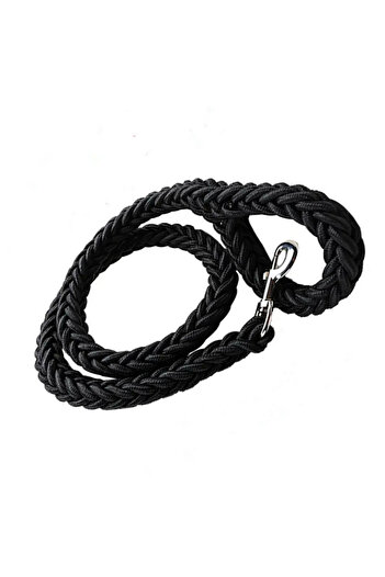 Ropet Lesa impletita pentru caine de talie mare, grosime 25mm, 120cm, Negru, Ropet