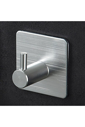 Zqmw Set de 6 cârlige pentru prosoape Zqmw, oțel inoxidabil, argintiu, 4,5 x 4,5 x 2,8 cm