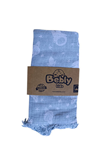 Bebly Kids Set of 3 Baby Muslin Blanket Socks Set Handkerchief
