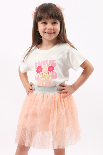 lilico Girl's Double Suit Tutu Salmon Polka Dot