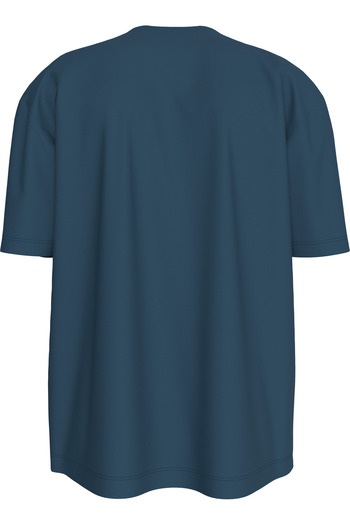 Calvin Klein Men Blue Jean Micro Monolog Short Sleeve T-Shirt