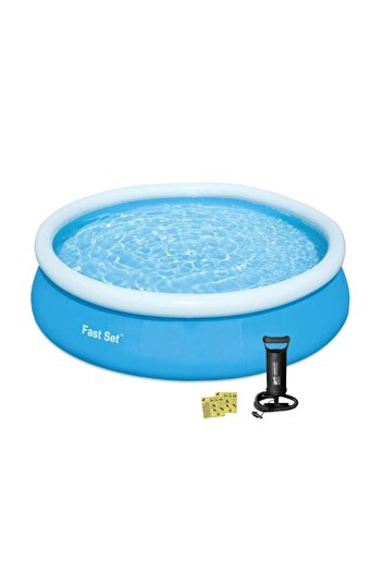 BESTWAY Piscina gonflabila Fast set Bestway D183xH51 cm + pompa umflat si kit de reparatii