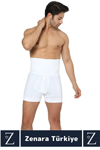 Zenara Casual Non-Slip Belly Hip Lifting Tightening Waist Straightening Slimming Men's Double Boxer Corset