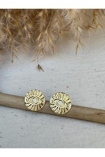 nidistore Mini Earrings with Gold Color Eye Detail