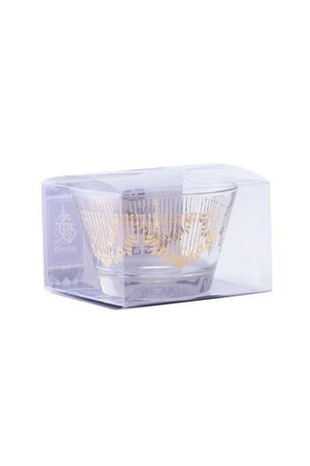 Generic Wisteria Beautifully Decorated Durable Cortina Glass Bowl Clear and Gold 225ml