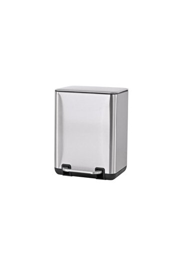 Generic HONEY BEE Stainless Steel Rectangular Pedal Bin Silver 6 Liter HDB-10303A