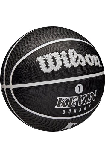 Generic Wilson NBA Player Icon Kevin Durant Outdoor Basketball Black and White Size 7 WZ4006001XB7