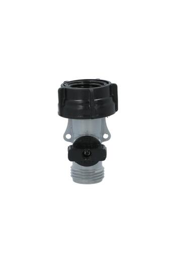 Generic ACE Zinc Threaded Male Hose Shut-Off Valve Black and White