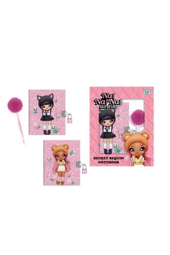 Generic First Kid Na!Na!Na! Surprise Kids Secret Sequin Notebook with Lock and Key Pink FK-NA-2205