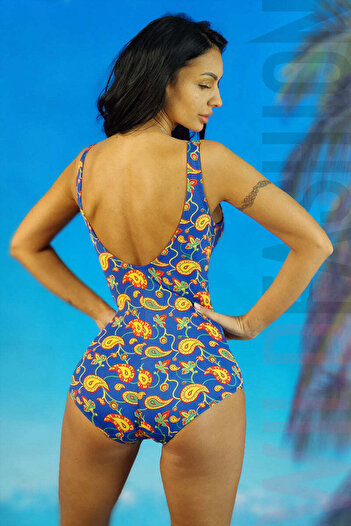 WildFashion One-piece swimsuit with sponge and abstract print SW2369-49