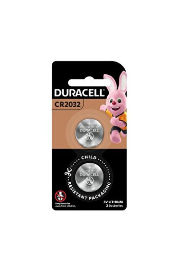 Generic Duracell 2-Piece CR2032 Lithium Battery Coin Silver