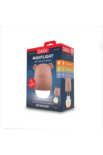 Zazu Kids Benny the Bear night light with light sensor, Zazu Kids, Brown
