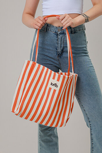 Lomo Bags Lomo One Shoulder Bag – Casual and Holiday Chic Mini Clutch Gift - Orange Stripes