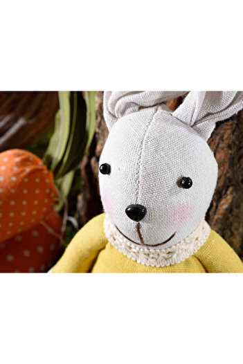 Decorer Set of 2 Easter Bunny figurines, textile, 11x7x60 cm