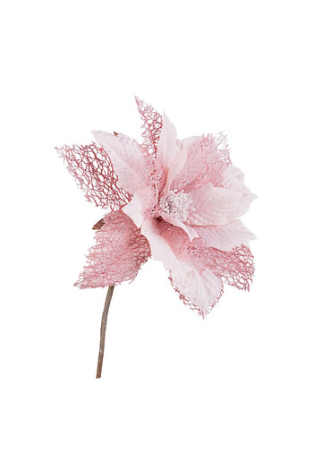 Bizzotto Artificial Christmas Flower Pink Valery 15x21 cm