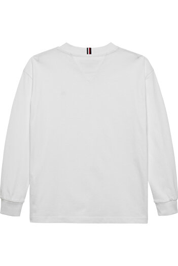 Tommy Hilfiger Tommy Hilfiger Boys White Regular Fit Long Sleeve T-Shirt