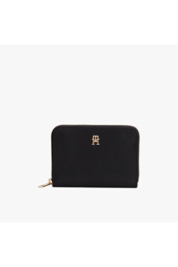 Tommy Hilfiger Women Black Icon Med Nylon Zip Around Wallet