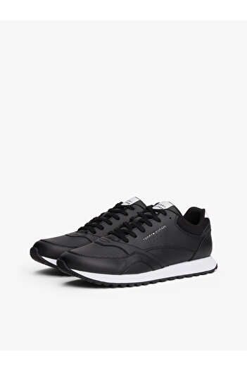 Tommy Hilfiger Tommy Hilfiger Men Black & White New Runner Eva Lth Low Top Sneakers