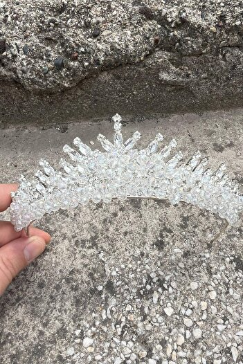 Hobigram Αξεσουάρ για ειδική περίσταση Alyce Silver Bridal Henna Crown Γυναικείο αξεσουάρ για τα μαλλιά – Στέμμα, με κρυστάλλινες πέτρες