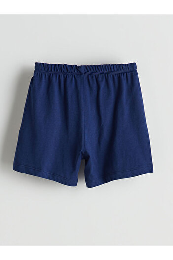 LC Waikiki Combed Cotton Baby Boy Shorts with Elastic Waist