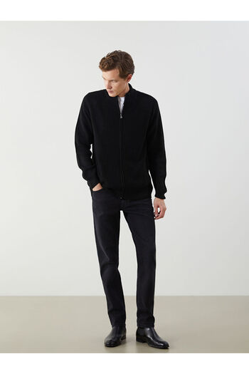 LC Waikiki Create Your Style from Uzg Store |   Standard Fit Stand Collar Men's Knit Cardigan