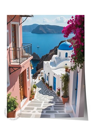 Postifull Frameless Wall Poster, Landscape, Photo, Blue Color Poster, Summer Selection of 2025, No:109557