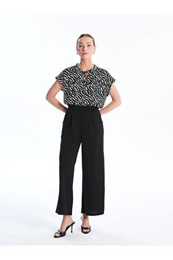 LC Waikiki Women's Elastic Waist Straight Trousers