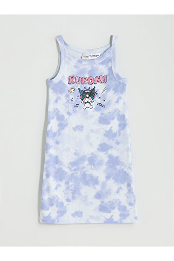 LC Waikiki Crew Neck Kuromi Printed Girl's Dress