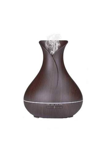 SIKS ® ultrasonic humidifier, aromatherapy, air purifier, diffuser, 400ml tank, dark wood (optimus)