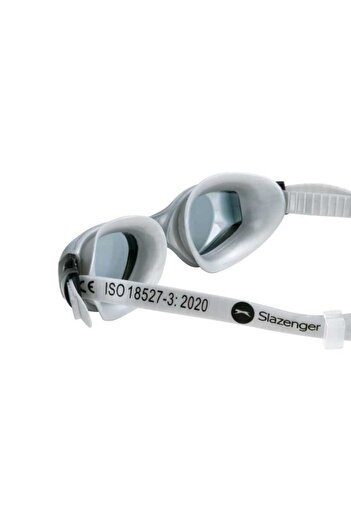 Slazenger Junior Swimming Goggles Aero Gs16 Smokesilverslver+Bone