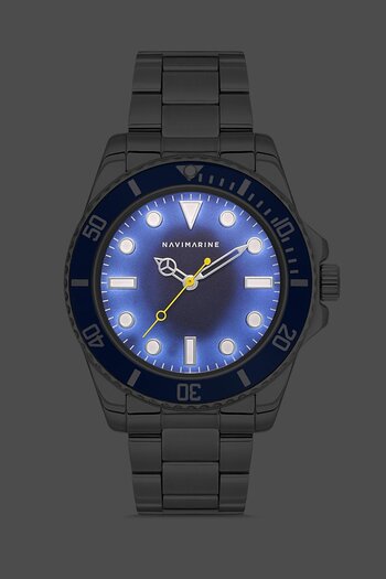 Navimarine Steel Case Lanyard Men's Wrist Watch Lighted