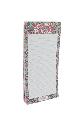 Roco Memo Pad ButterflyMagnetic 9.5 X 21 cm Lined 60 Notes