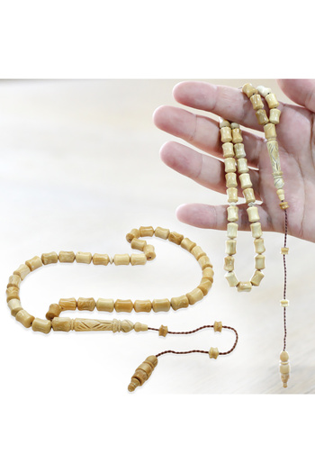 Tesbihane White House Kuka Prayer Beads with Systemic Special Cut Imame Craftsmanship
