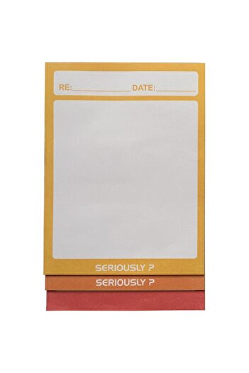 Roco Item 1 of 1 Item 1 of 1 Roco Trendy Self Stick Notes Printed "SERIOUSLY"4" X 6"