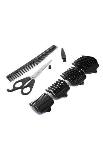 SIKS ® hair clipper, with steel blades, black/red