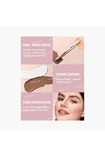 SHEGLAM قلم تحديد الأنف وإبرازه 2 في 1 من SHEGLAM Fine Line
