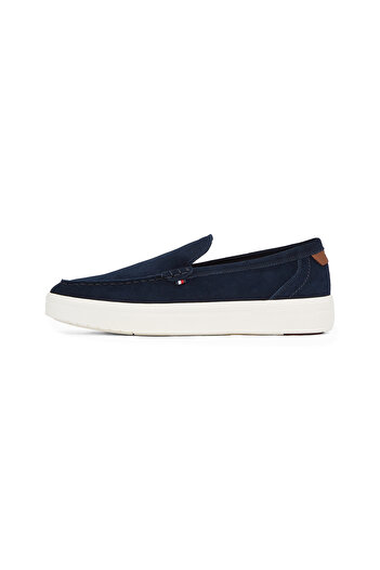 Tommy Hilfiger Men Desert Sky Signature Slip-On Suede Loafers