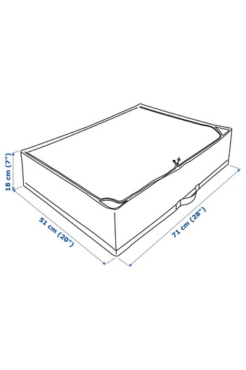 IKEA Zippered Organizer Box 71X51X18 cm Storage Organizer Box Polyester Organizer Pouch