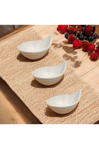 BARITCIOGLU Mussel Sauce Bowl Sauce Bowl Set of 3 Break-Resistant