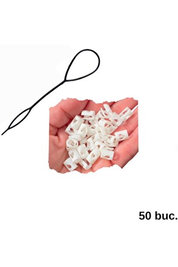 ZLBoutique Set of 50 White Hair Rings Applicator, 1cm X 0.6 Cm, Hair Accessories, Hair Braids, Hair Earring