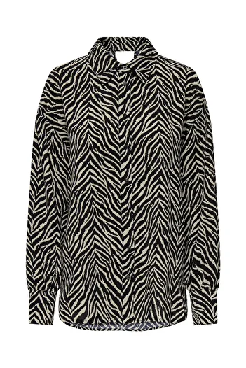 ONLY Onlkatty Life L/S Loose Shirt Ptm Women's Black Shirt - 15341494