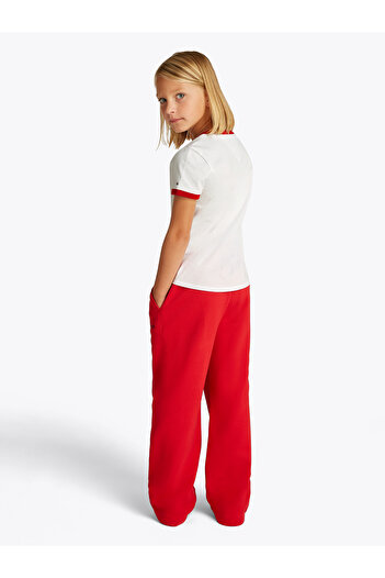 Tommy Hilfiger Girls White Flag Slim T-Shirt