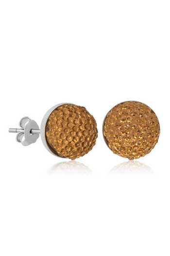 norsary Silver Crystal Studded Women's Earrings