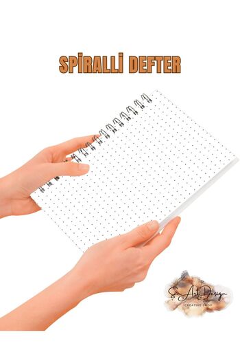 ŞAN ART DESİGN Pi̇nk Garden Spiral Notebook