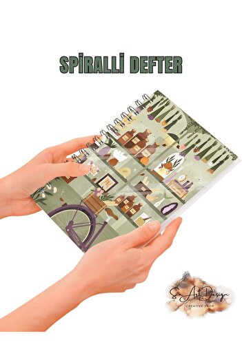ŞAN ART DESİGN Green Magic House Spiral Notebook