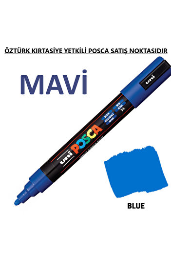 Uni Posca Blue Marker Pc-3M (0.9-1.3mm) Poska Pc3M Pc - 3m